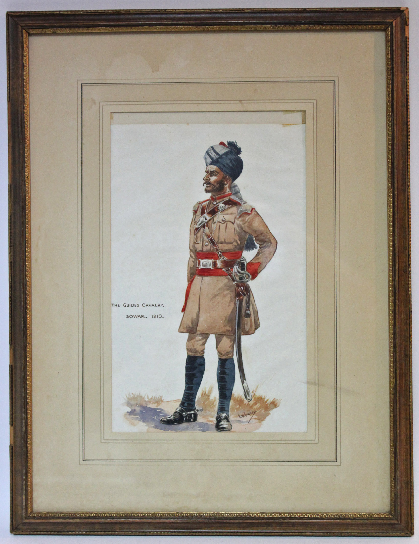 SIMKIN, A. Studies of British military uniforms, 1768-1883, watercolour: 21” x 14”; & a portrait - Image 5 of 7