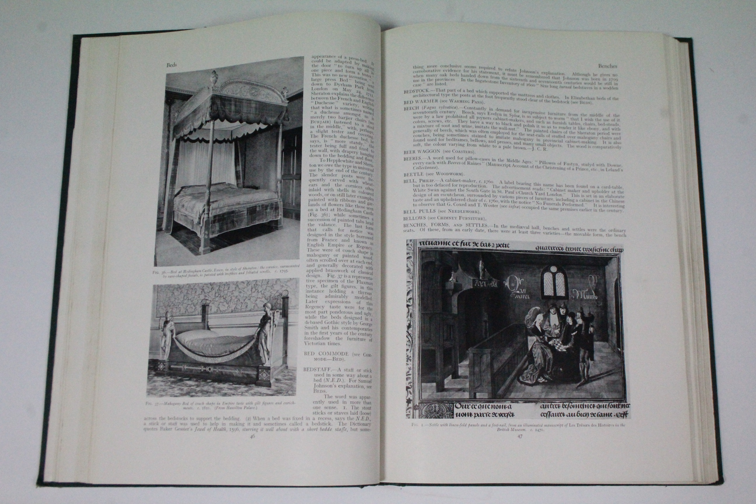 MACQUOID, Percy; & EDWARDS, Ralph. “The Dictionary of English Furniture”, three vols., 1& 2 publ. - Image 4 of 10