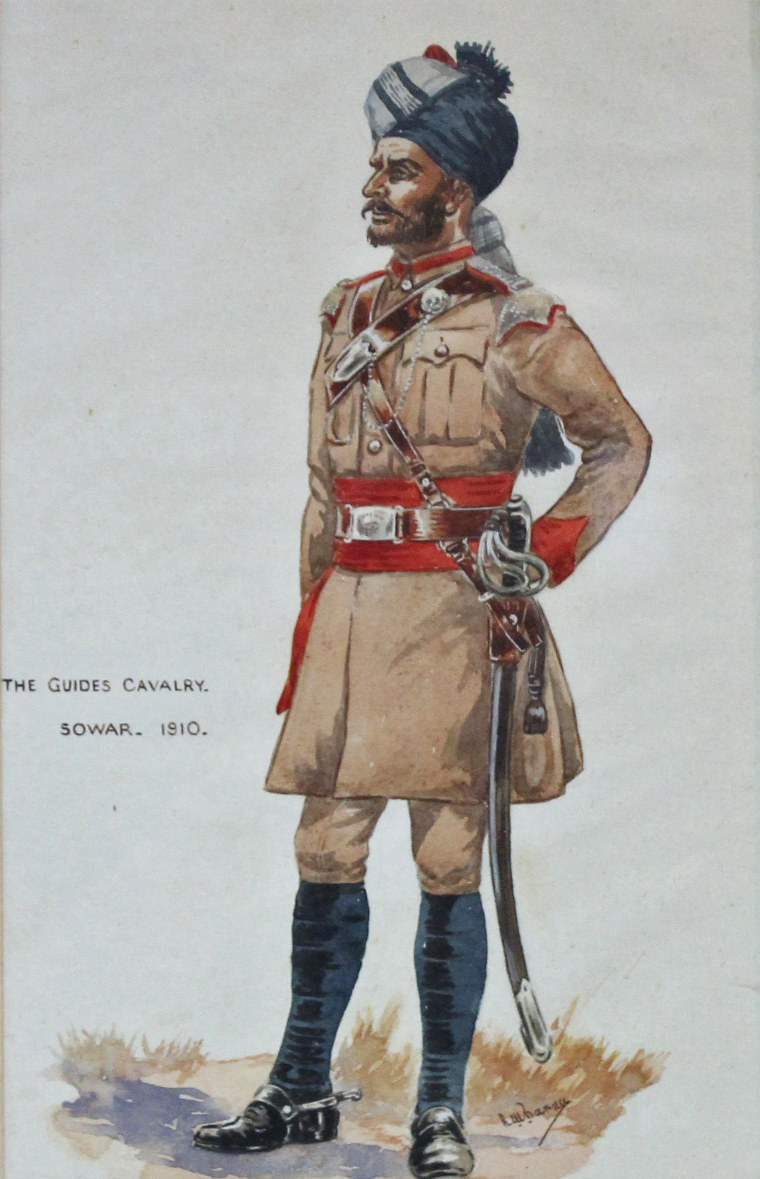 SIMKIN, A. Studies of British military uniforms, 1768-1883, watercolour: 21” x 14”; & a portrait - Image 6 of 7