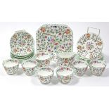 A Minton’s “Haddon Hall” pattern nineteen piece part tea service.