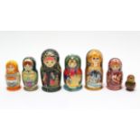 Seven Russian dolls.