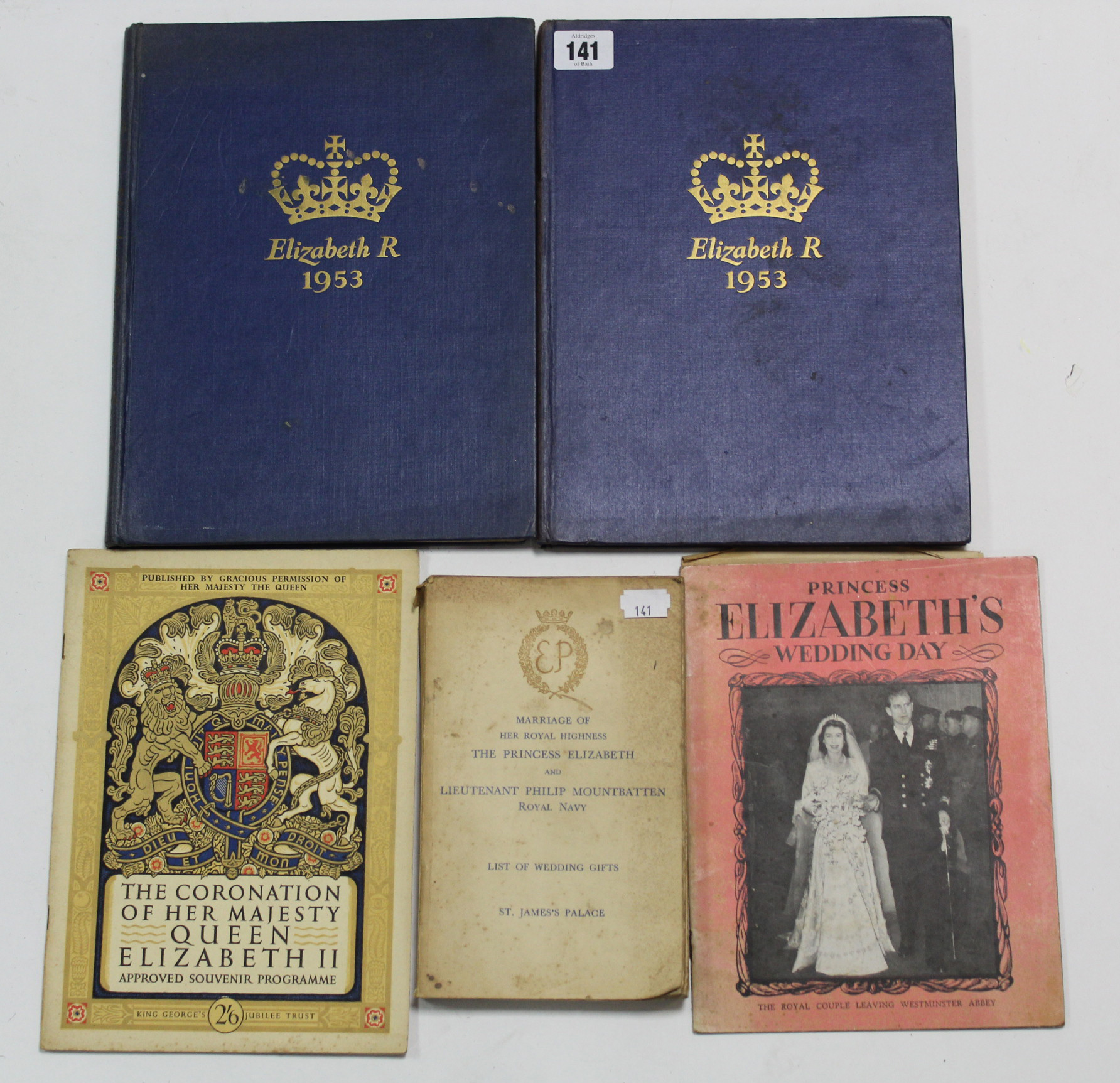 One volume “Marriage of Her Royal Highness the Princess Elizabeth and Lieutenant Philip