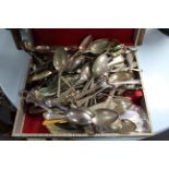Various items of plated & stainless-steel cutlery.