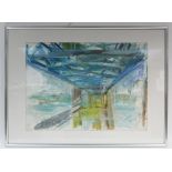 HOGBEN, Philip. (Contemporary).“Tamar Bridge”, pastel: 16” x 22”; & another by the same artist,