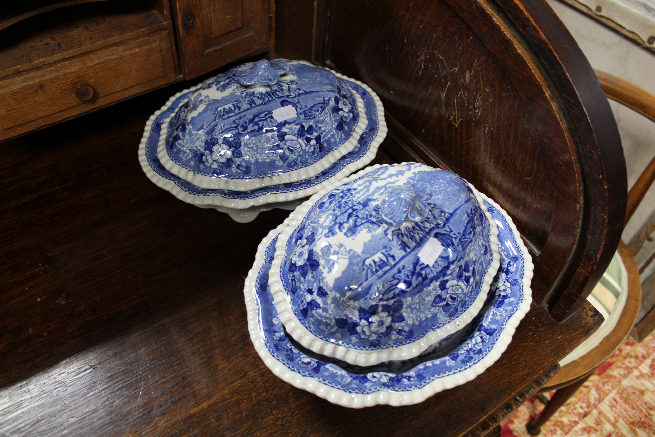A pair of Fieldings Devonware “Windsor” pattern ovoid vases, 12” high; a ditto “Royal Devon” pattern - Image 4 of 4