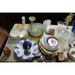 Various items of decorative china, pottery, glassware, etc. part w.a.f.