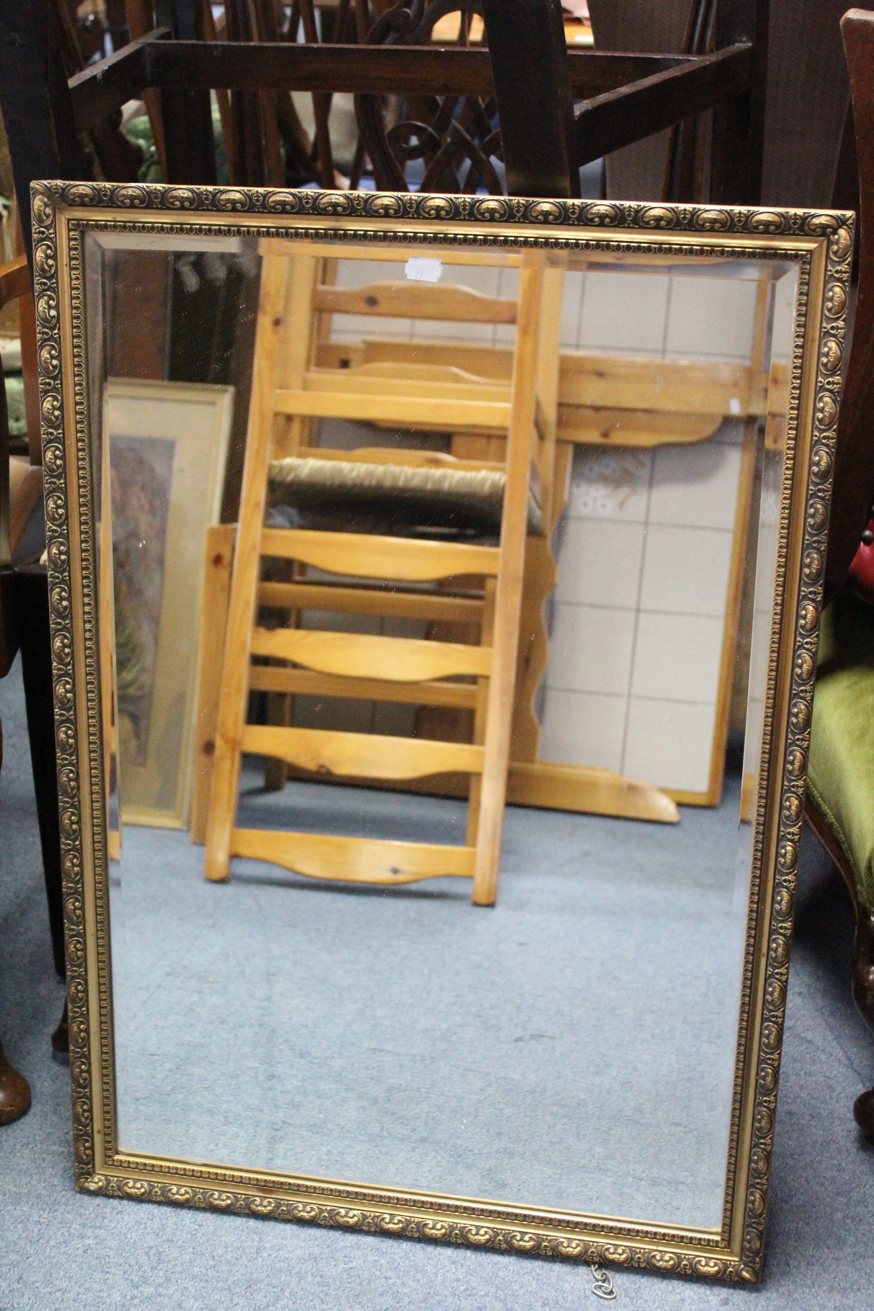 A 1930’s beech low elbow chair; a cane-seat bedroom chair; & a child’s hard seat chair; three - Image 3 of 7