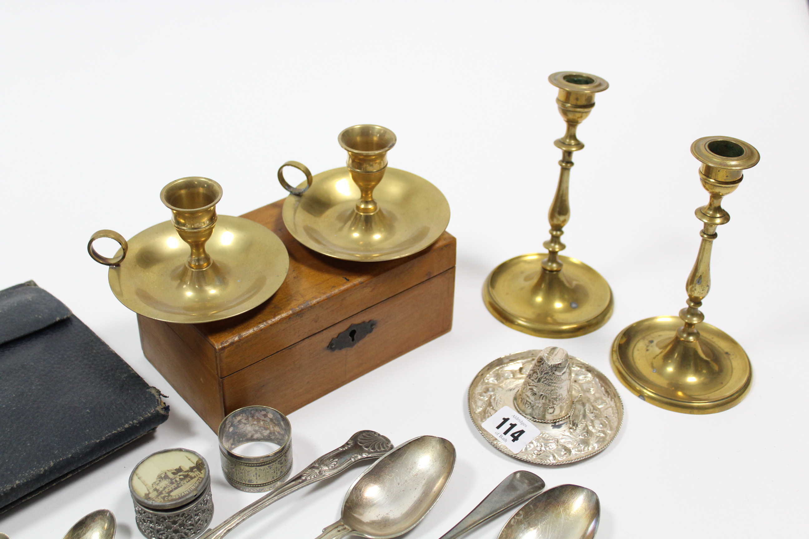 A sterling silver ornament in the form of a Mexican Hat, 3¾” diam.; together with various items of - Image 3 of 6