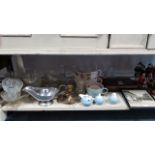 Various items of decorative china, pottery, glassware, etc. part w.a.f.