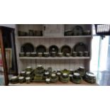 Approximately fifty various items of Celtic ceramics green glazed dinner, tea & coffee ware, part