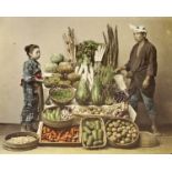 Twenty two various early 20th century Japanese coloured photographs – figure scenes, landscapes,