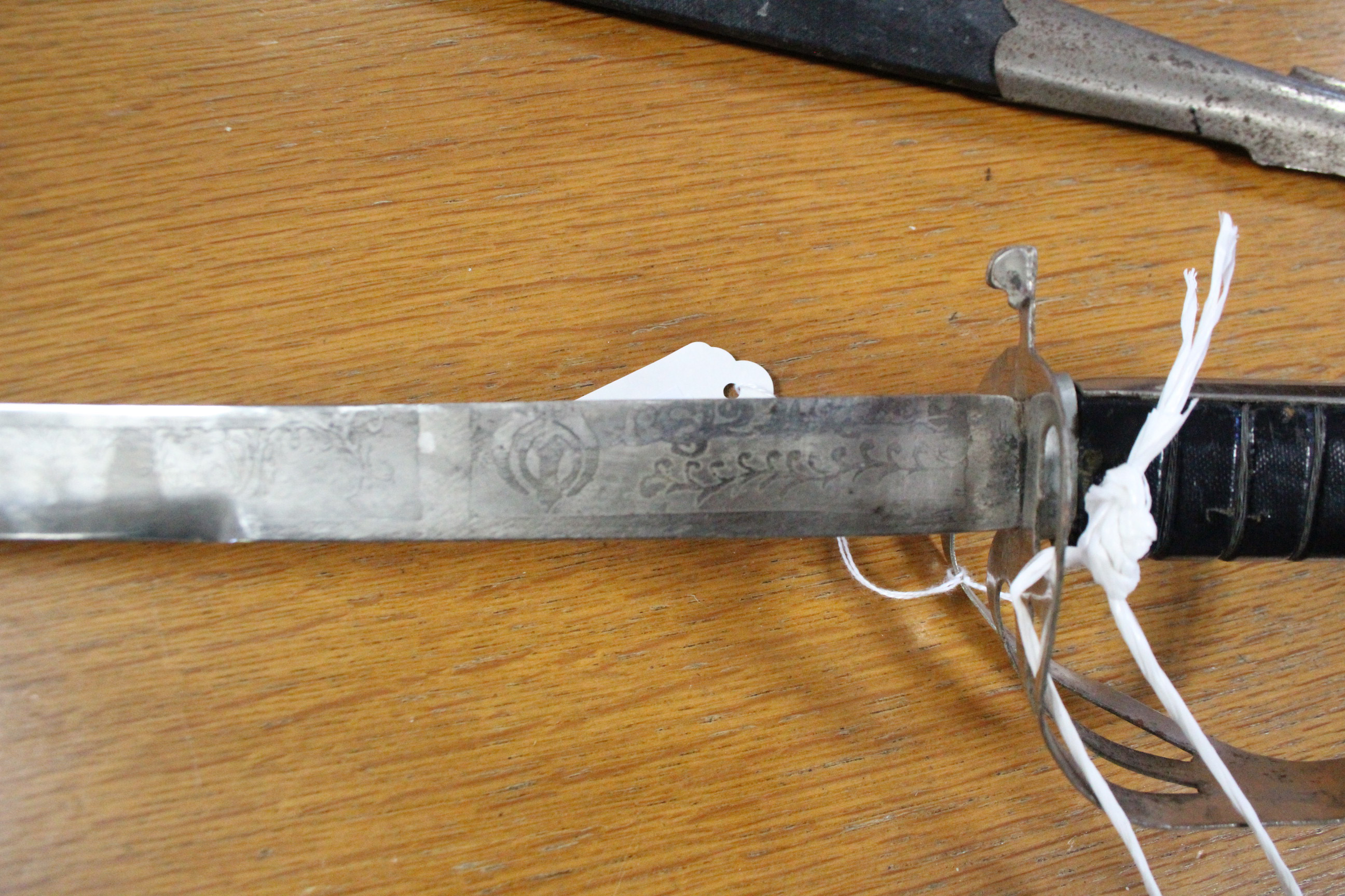 An Indian Cavalry Officer’s dress sword with 29” long single-edge curved blade, complete with - Image 7 of 8