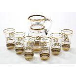 A mid-20th century glass lemonade set to commemorate Elizabeth II’s coronation on 2nd June 1953,