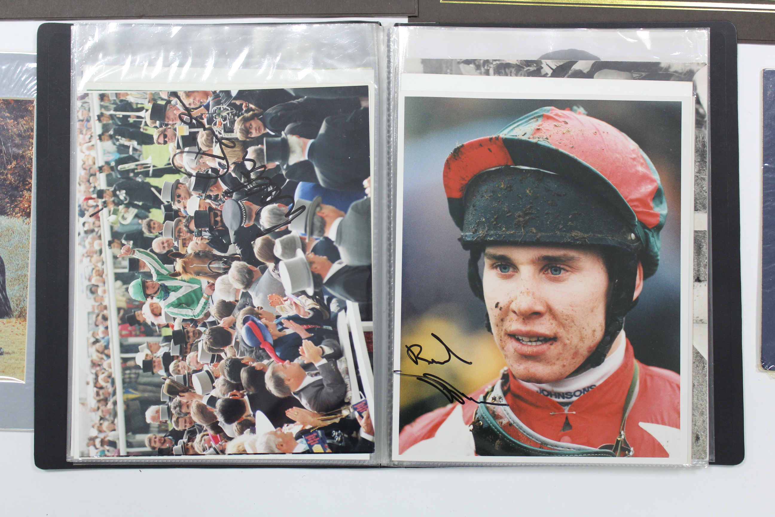 Approximately thirty various photographs & illustrations of horse racing jockeys & horses, some - Image 2 of 8