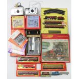 A Hornby Railways “Express passenger Set with Smoke And Exhaust Steam Sound” (R. S. 609), boxed; &