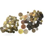 A collection of various gaming & other tokens, facsimile coins, etc., 18th to 20th century.