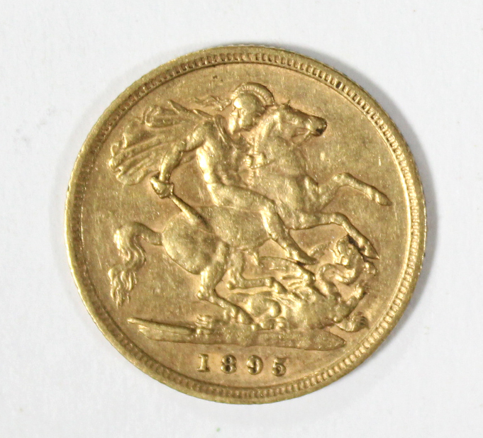 A Victorian half-sovereign; 1895.