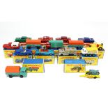 Eleven reproduction Lesney “Matchbox” series scale model vehicles; & four reproduction Lone Star