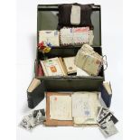A collection of letters & correspondence sent from a serving soldier during WWII; together with