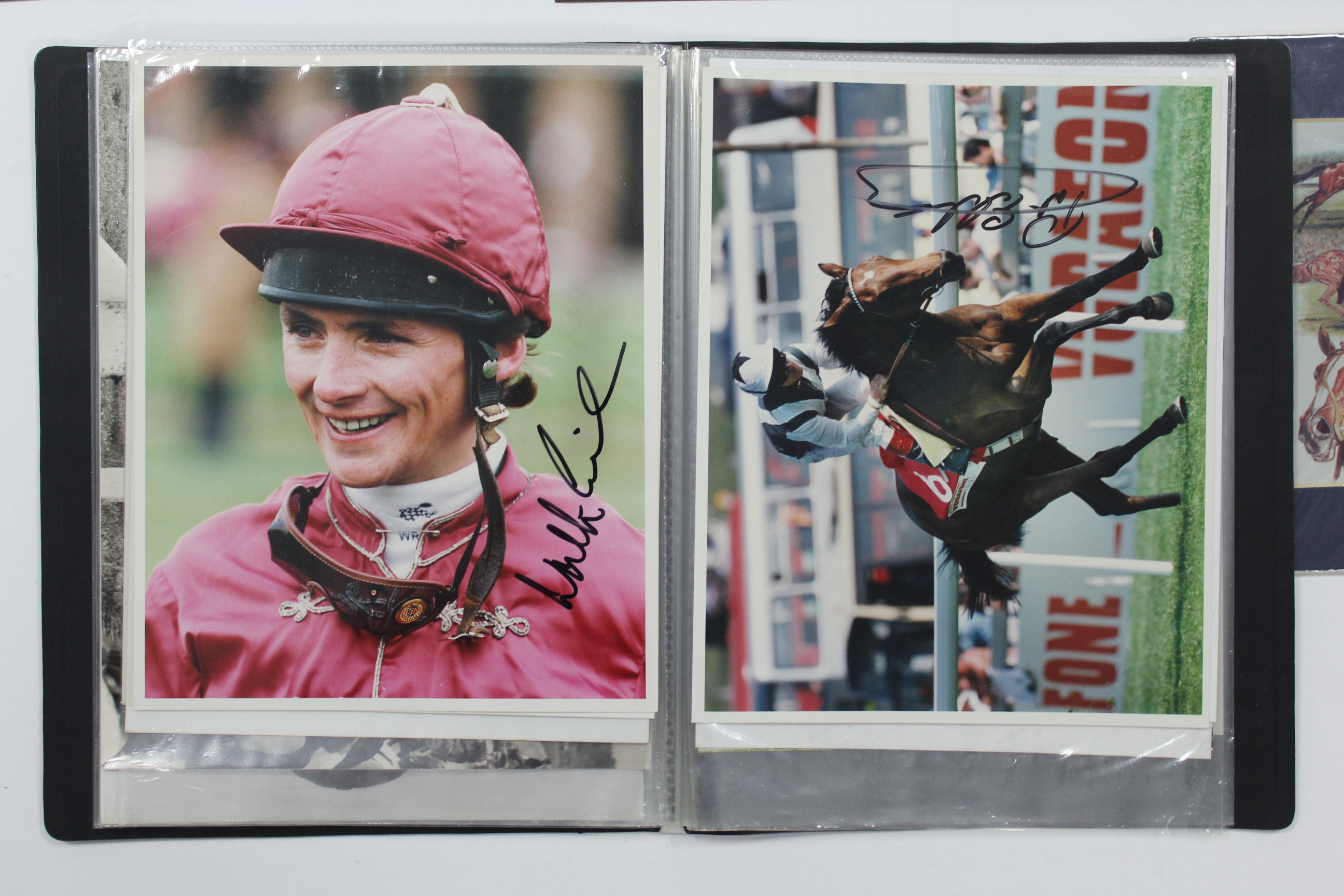Approximately thirty various photographs & illustrations of horse racing jockeys & horses, some - Image 3 of 8