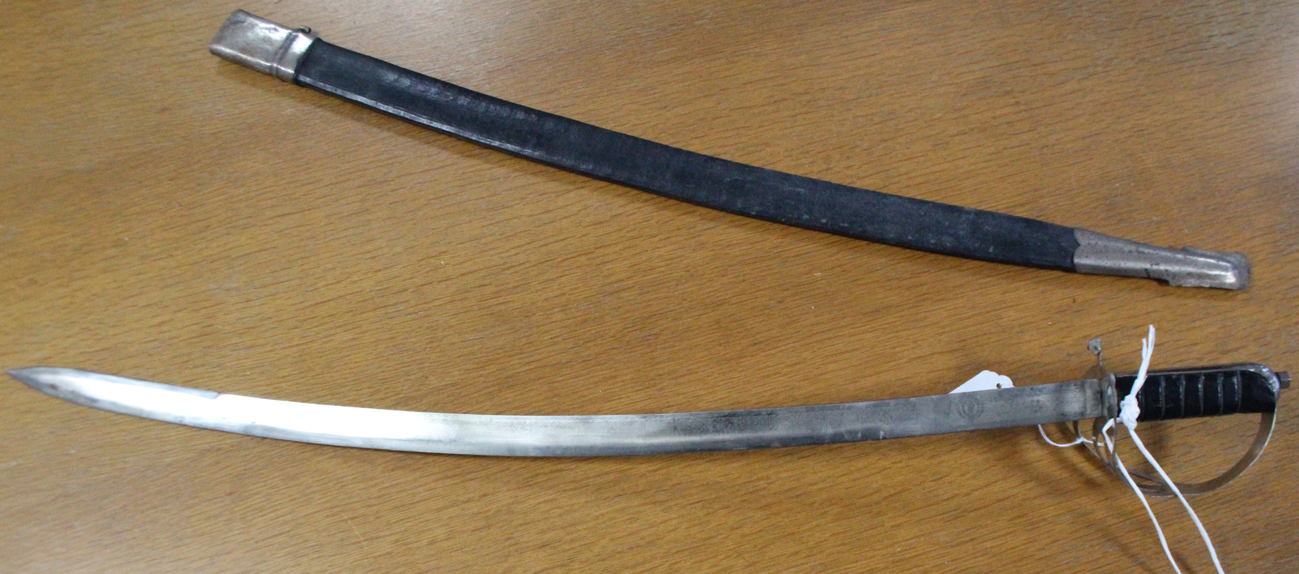 An Indian Cavalry Officer’s dress sword with 29” long single-edge curved blade, complete with - Image 6 of 8