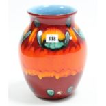 A Poole pottery vase of ovoid form & with multi-coloured geometric design, 9½” high; & various items