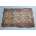 Two Persian pattern rugs, 72” x 43”; & 52” x 33”.