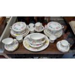 A Royal Worcester bone china “Kentmere” pattern forty-five piece dinner & tea service.
