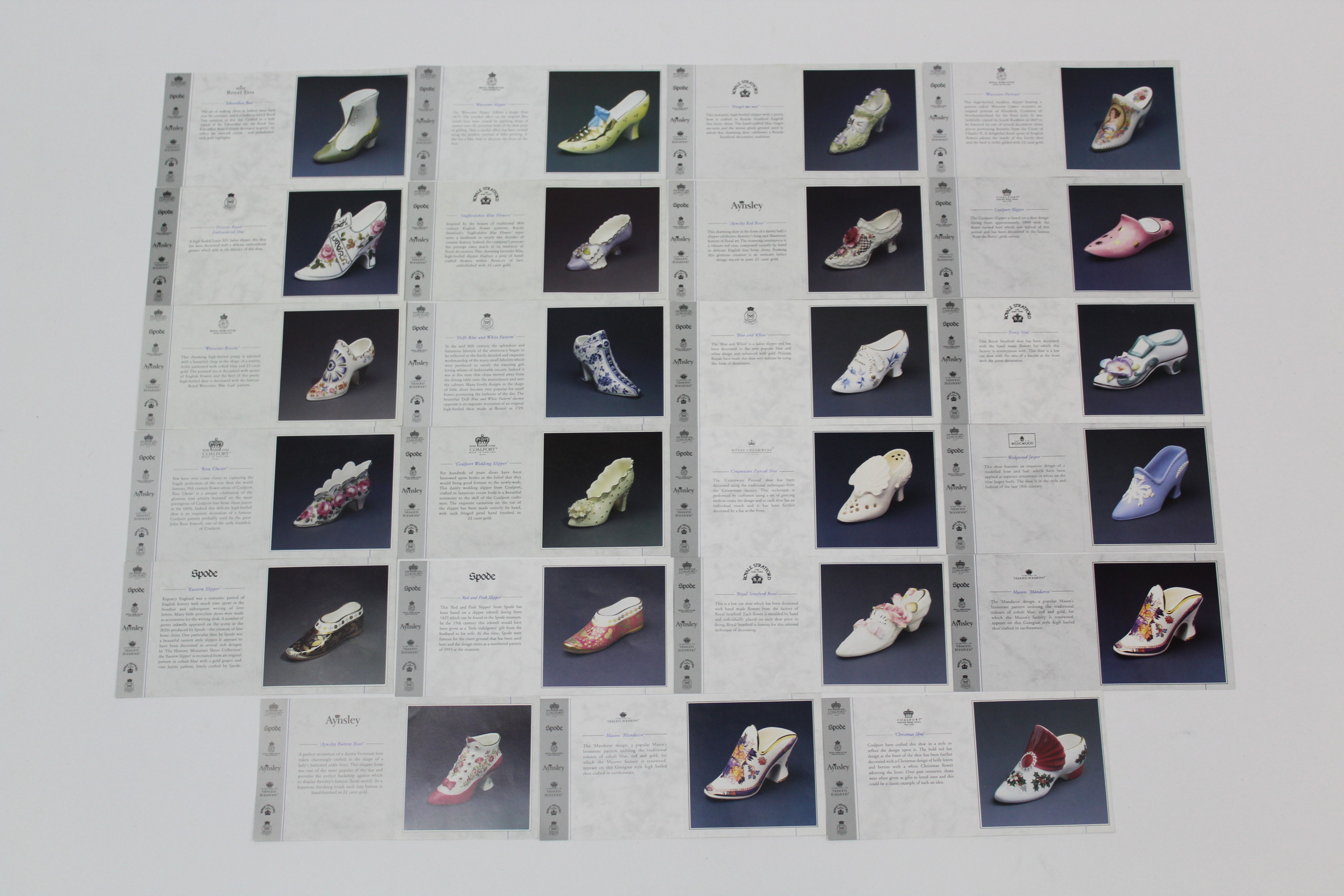 A collection of approximately thirty various bone china shoe ornaments. - Image 4 of 4