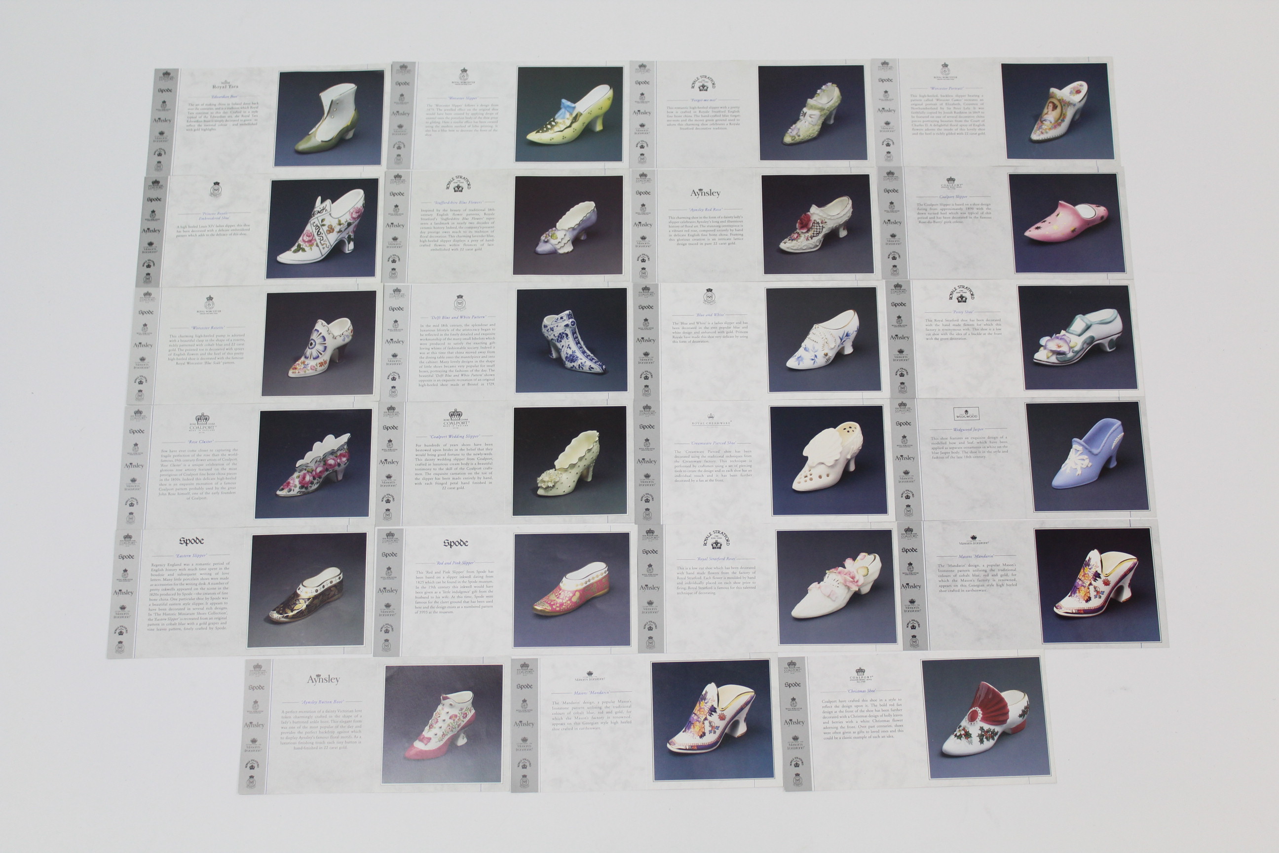 A collection of approximately thirty various bone china shoe ornaments. - Image 2 of 4