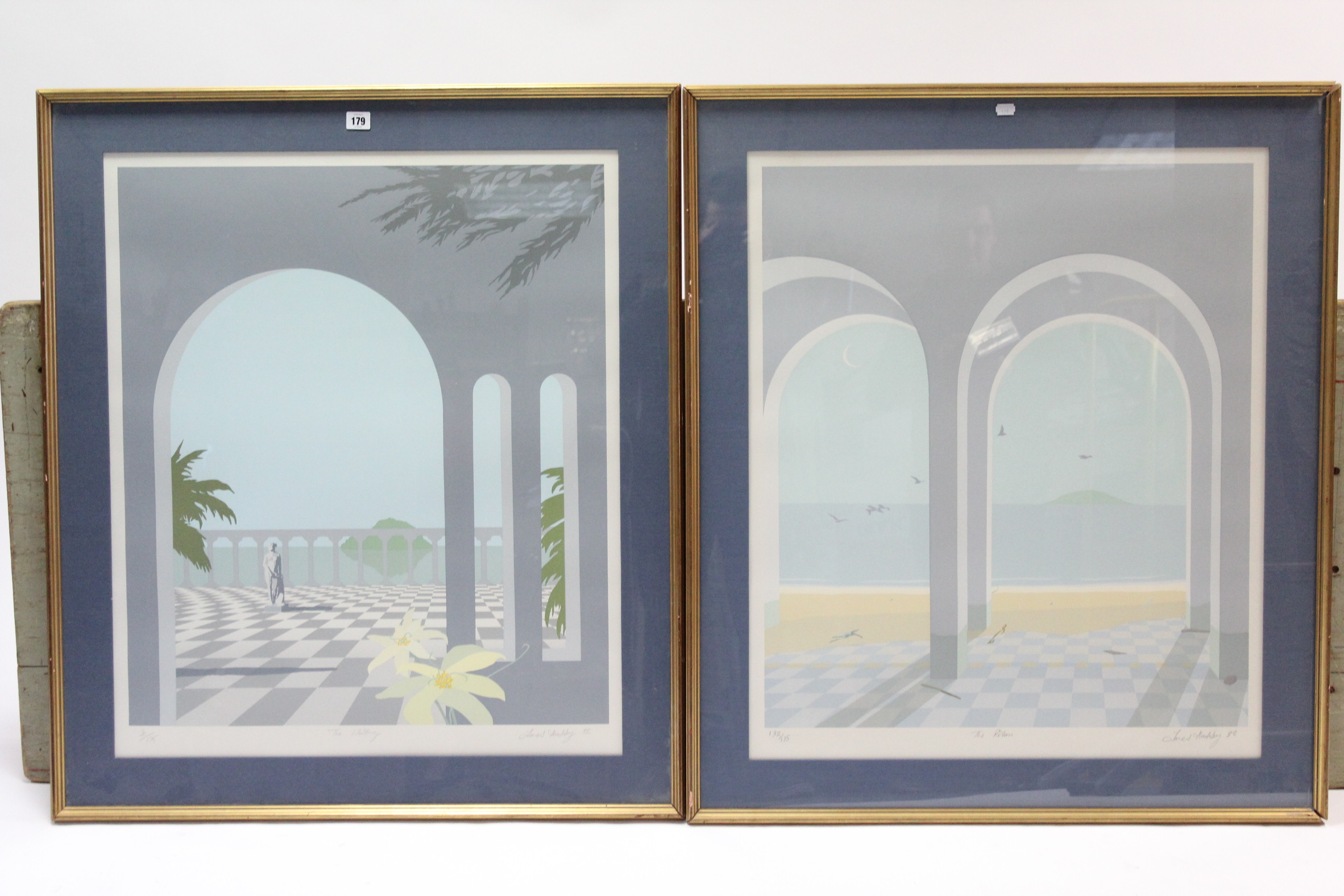 Two large limited edition coloured prints after James Hussey titled “The Return” (Ltd. Ed. No. 132/