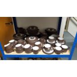 A Hornsea pottery “Contrast” pattern forty nine piece extensive dinner & coffee service.