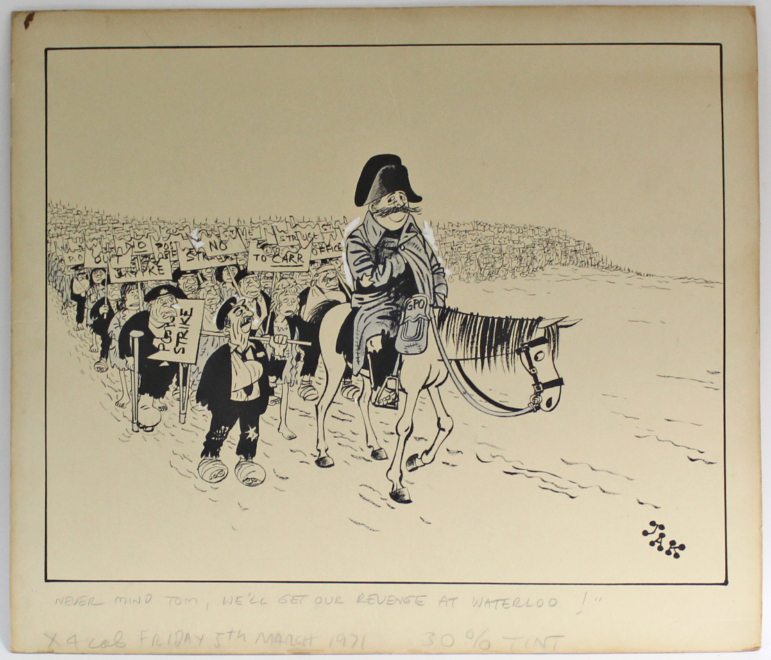 JACKSON, Raymond ‘Jak’ (1927-1997) A political cartoon of Tom Jackson, general secretary of the