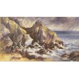 HARRY, W. J. (19th century). A pair of coastal landscapes, one signed & dated ’40. Watercolour: