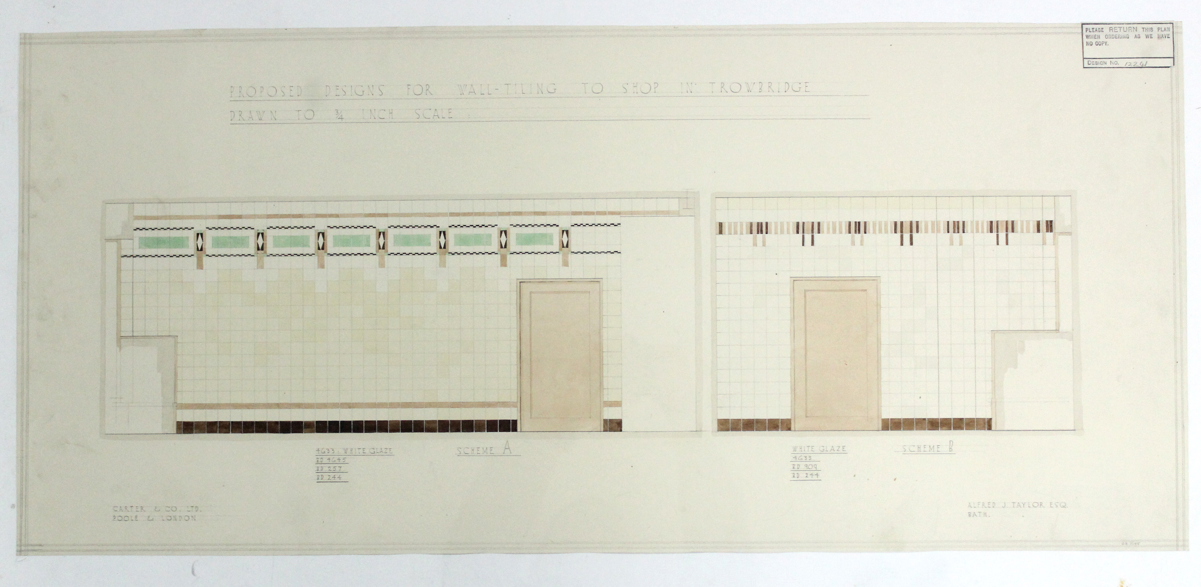 FARE, Arthur Charles (1876-1958, A.R.I.B.A.) & TAYLOR, Alfred J. (F.R.I.B.A.). A pair of architects’ - Image 11 of 16