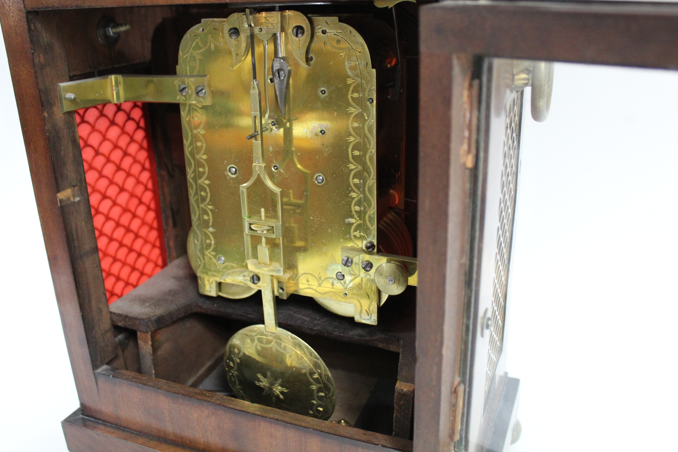 A REGENCY BRACKET CLOCK by JONATHAN GALE, LONDON, with roman numerals to the 8” diam. white - Image 11 of 13