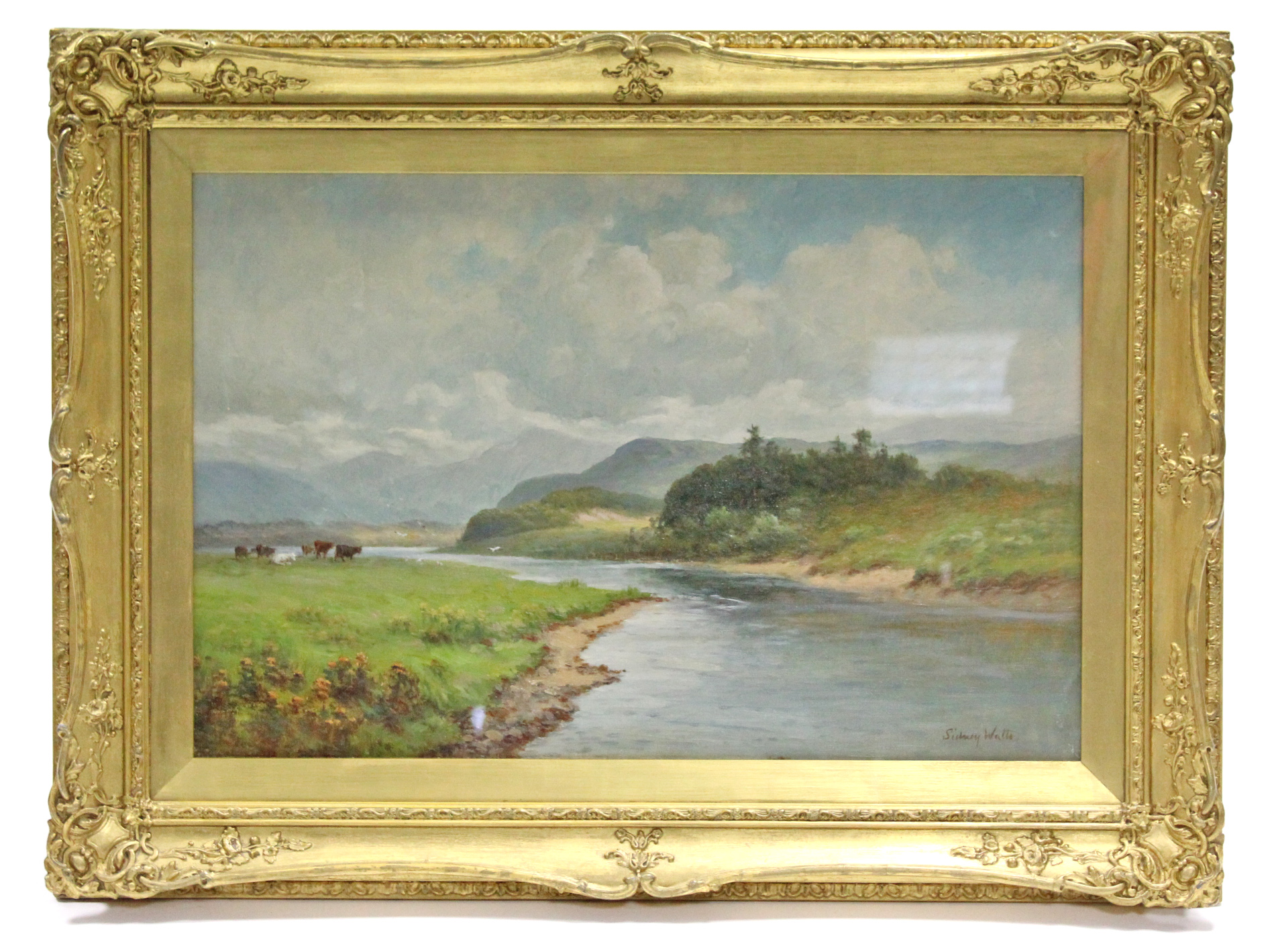 WATTS, Sidney (19th century). A pair of rural river landscapes, titled: “On the Sever Nr
