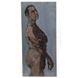 DENNY, Robyn (1930-2014). A three-quarter length portrait of a male, standing in profile against a