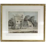 ENGLISH SCHOOL, late 18th/early 19th century. A rural scene with a figure beside cottages; & a