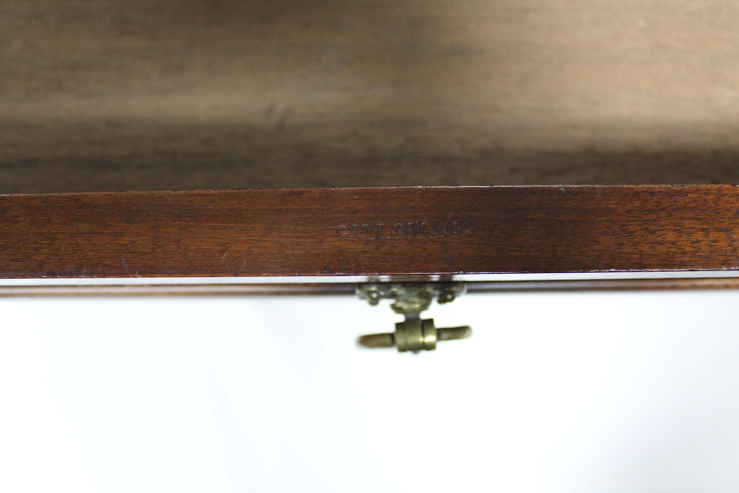 A late Victorian carved mahogany two-tier dumb waiter by Gillow & Co., fitted two frieze drawers - Image 5 of 7