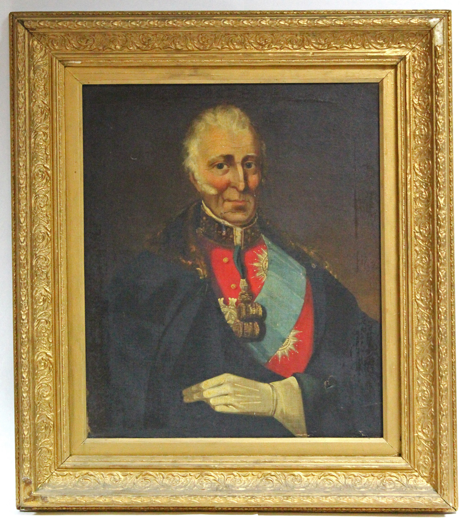 ENGLISH SCHOOL, 19th century. A half-length portrait of the Duke of Wellington. Oil on canvas: 24” x