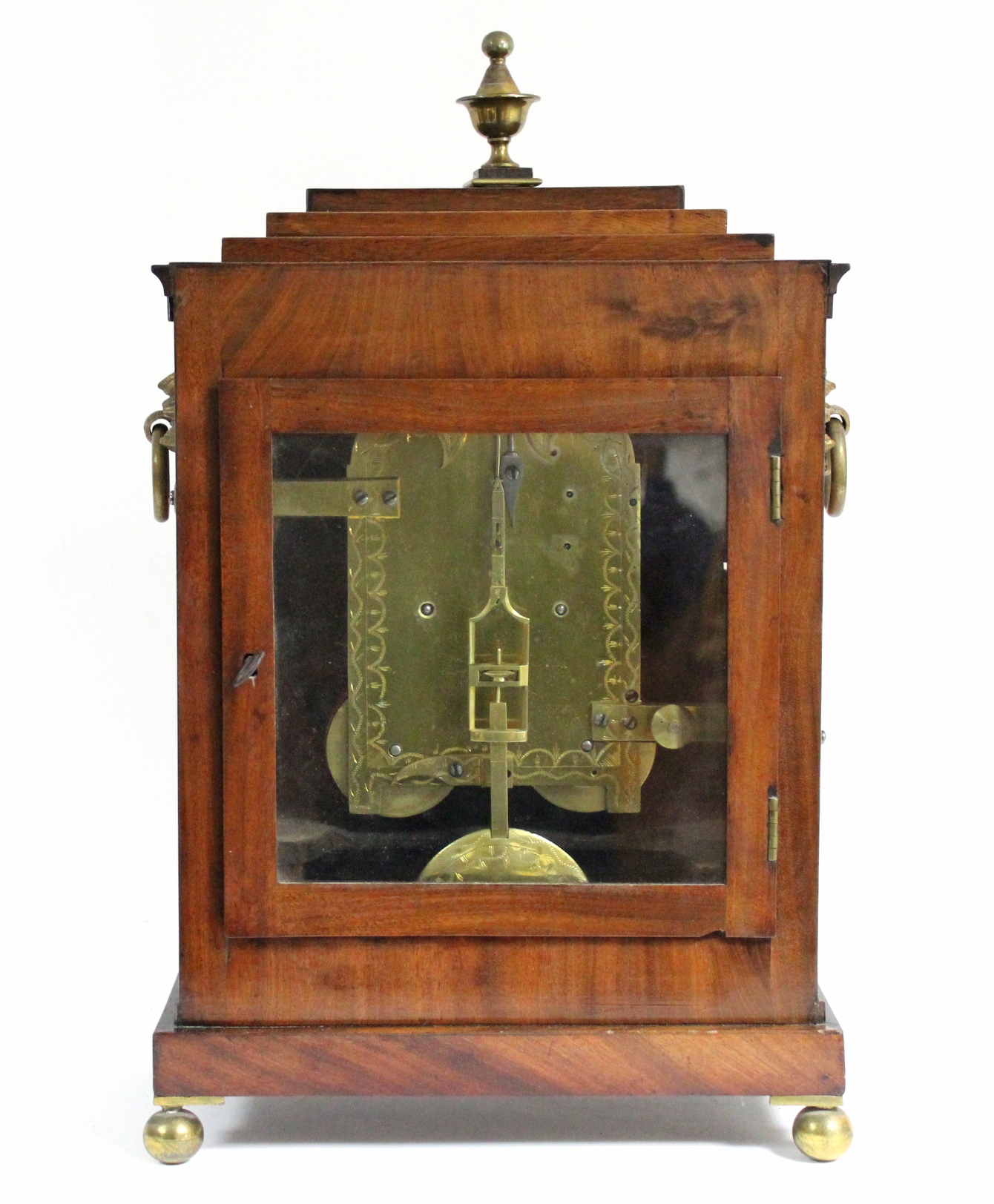 A REGENCY BRACKET CLOCK by JONATHAN GALE, LONDON, with roman numerals to the 8” diam. white - Image 8 of 13