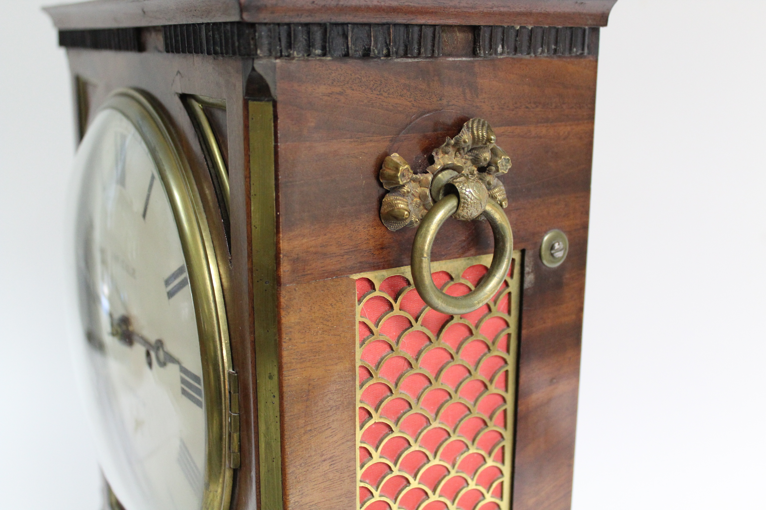 A REGENCY BRACKET CLOCK by JONATHAN GALE, LONDON, with roman numerals to the 8” diam. white - Image 4 of 13