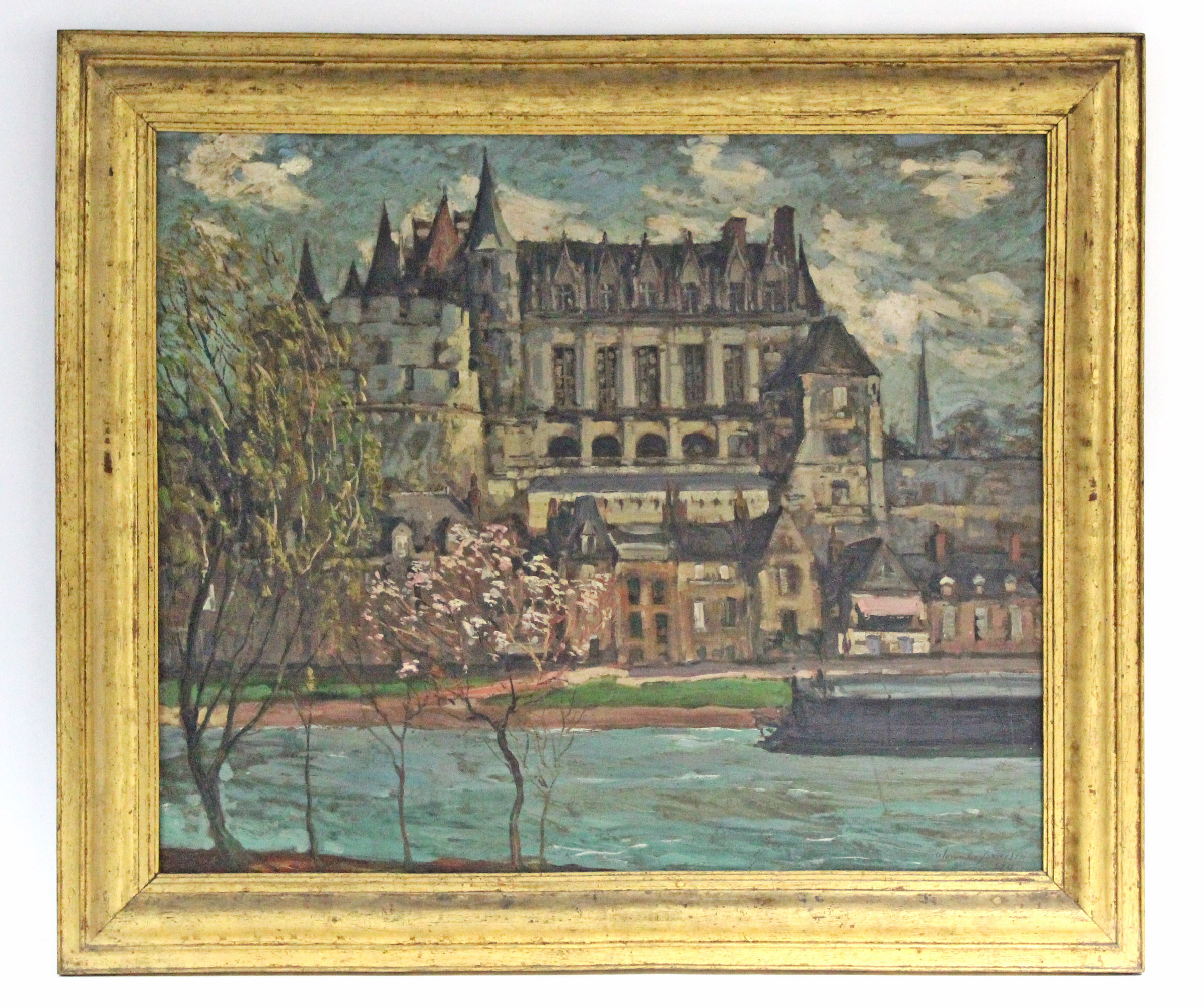 JAMIESON, Alexander (1873-1937). A view of Chateau Amboise from the Loire, inscribed verso “ - Image 2 of 4