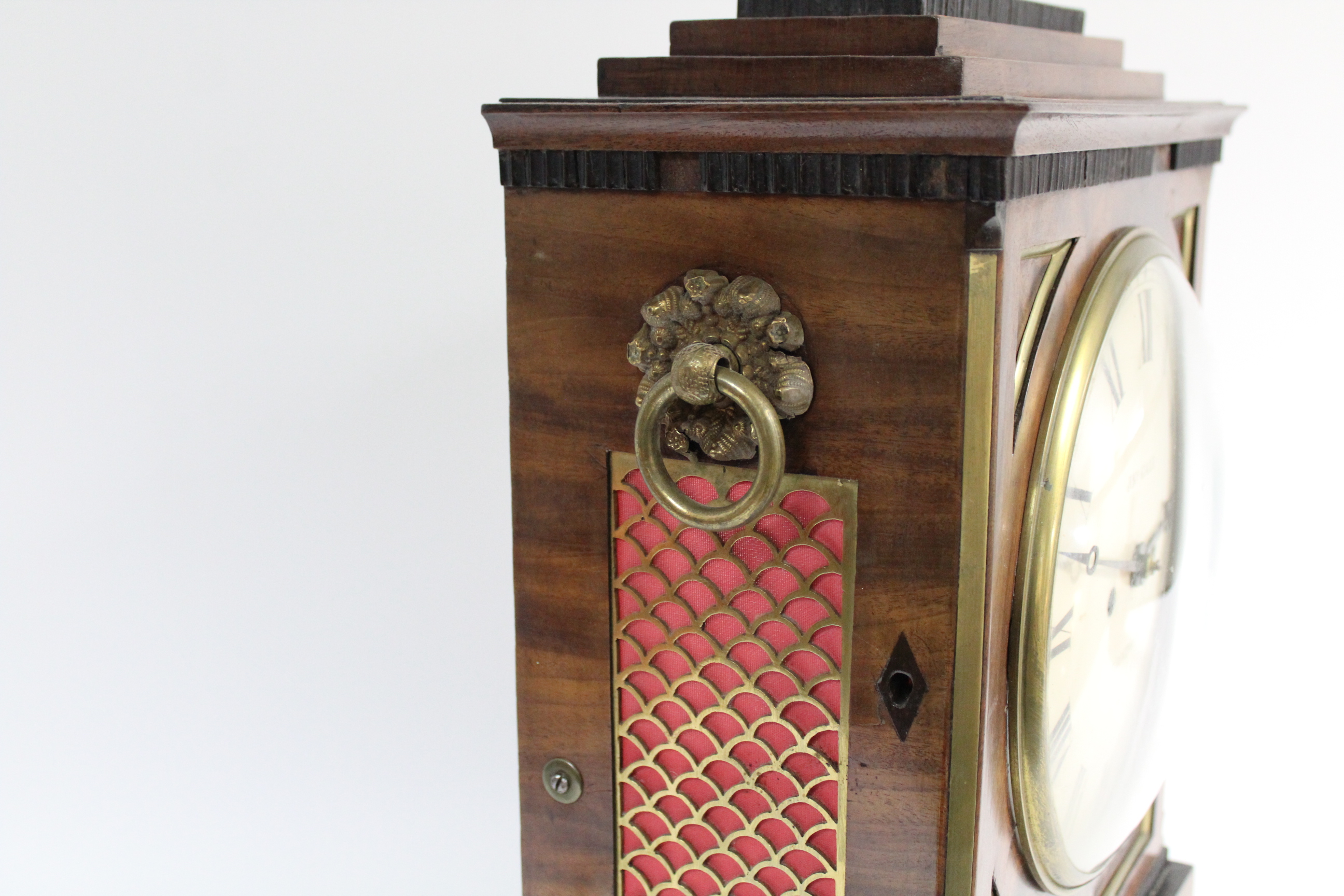 A REGENCY BRACKET CLOCK by JONATHAN GALE, LONDON, with roman numerals to the 8” diam. white - Image 6 of 13