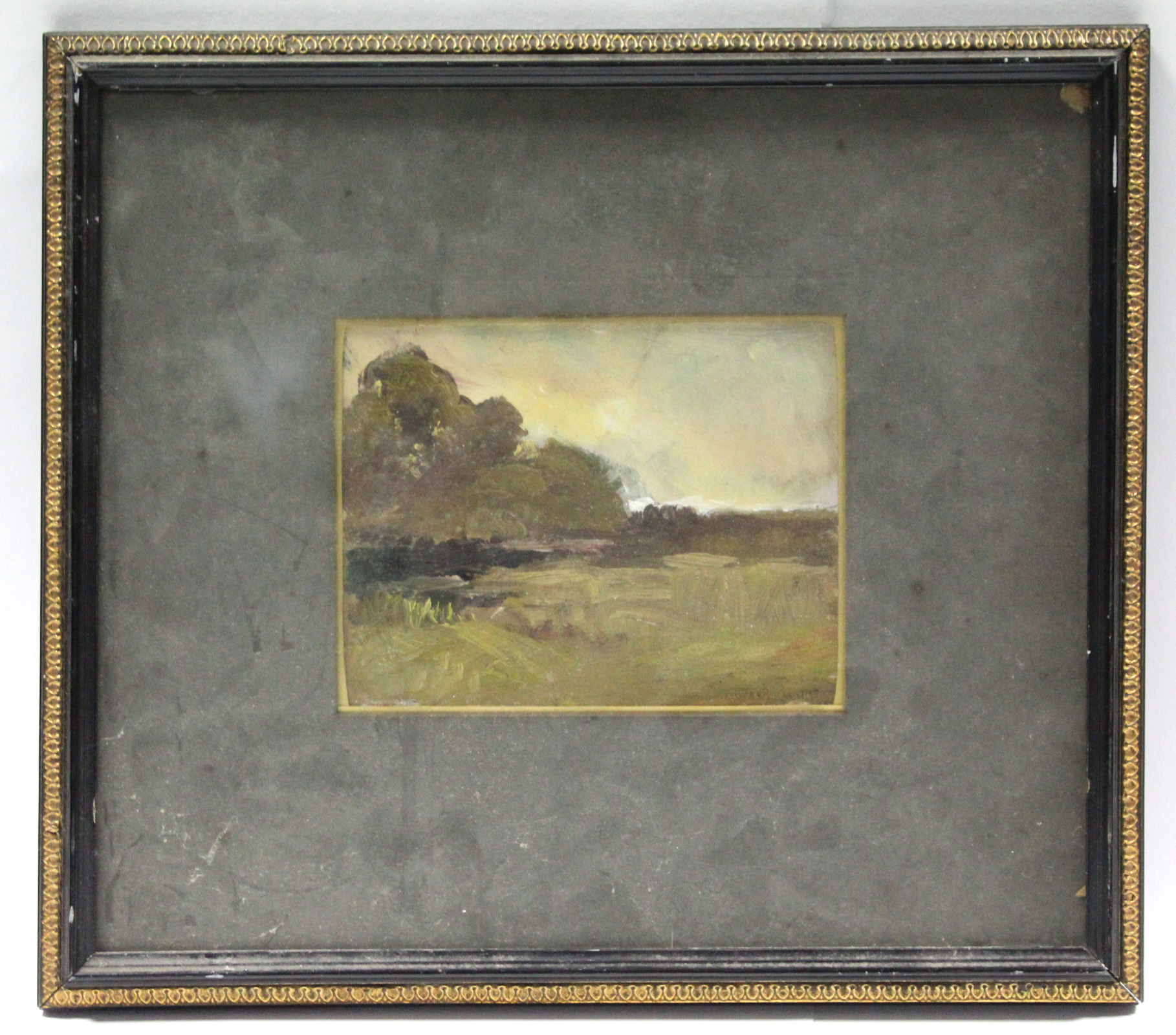 ATKINS, Arthur (late 19th/early 20th century). A rural landscape, signed, oil on board: 3¾” x 5”;