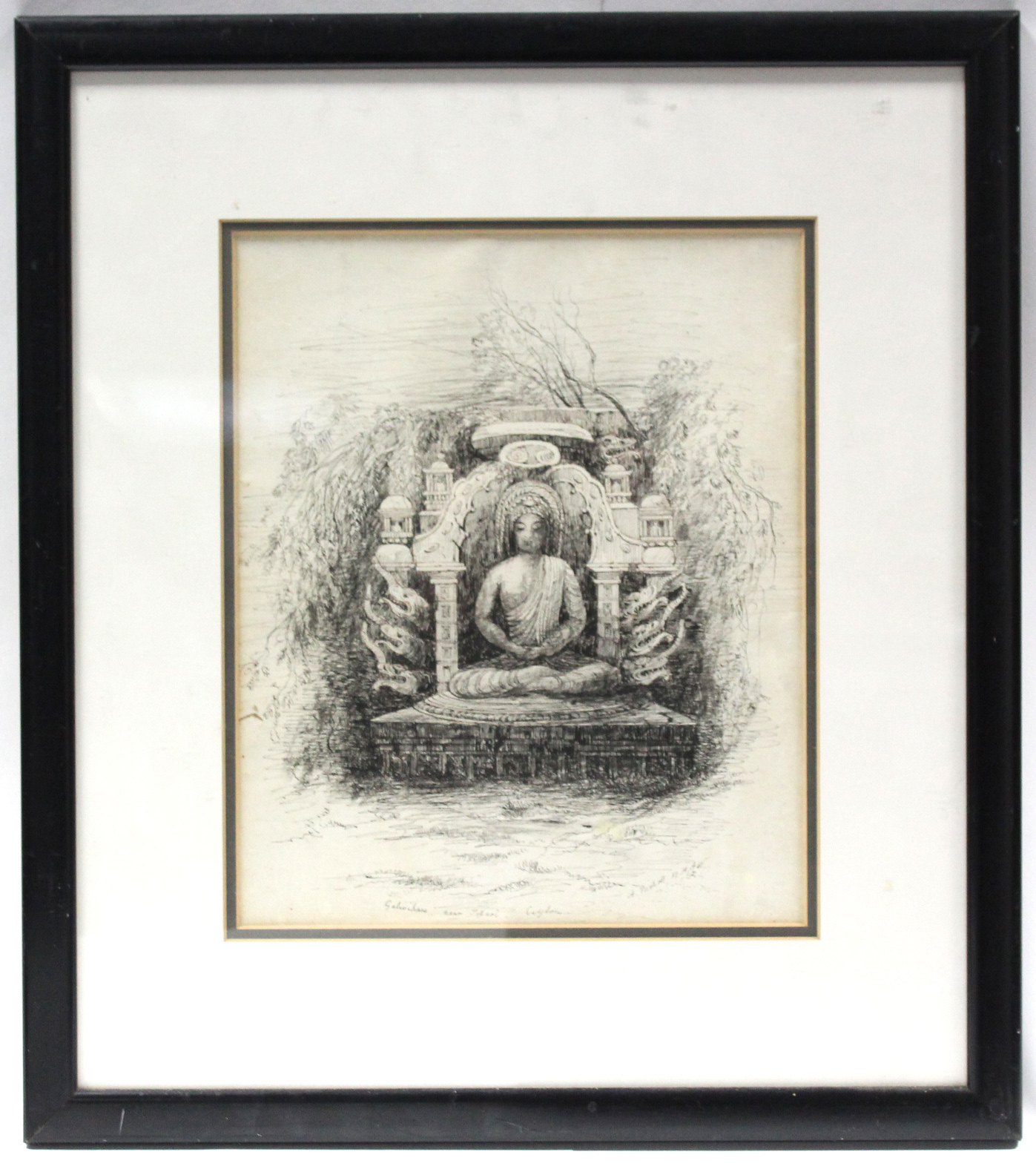 NICHOLL, Andrew (1804-1886), attributed to. A pencil sketch of a Buddhist monument in Ceylon, with