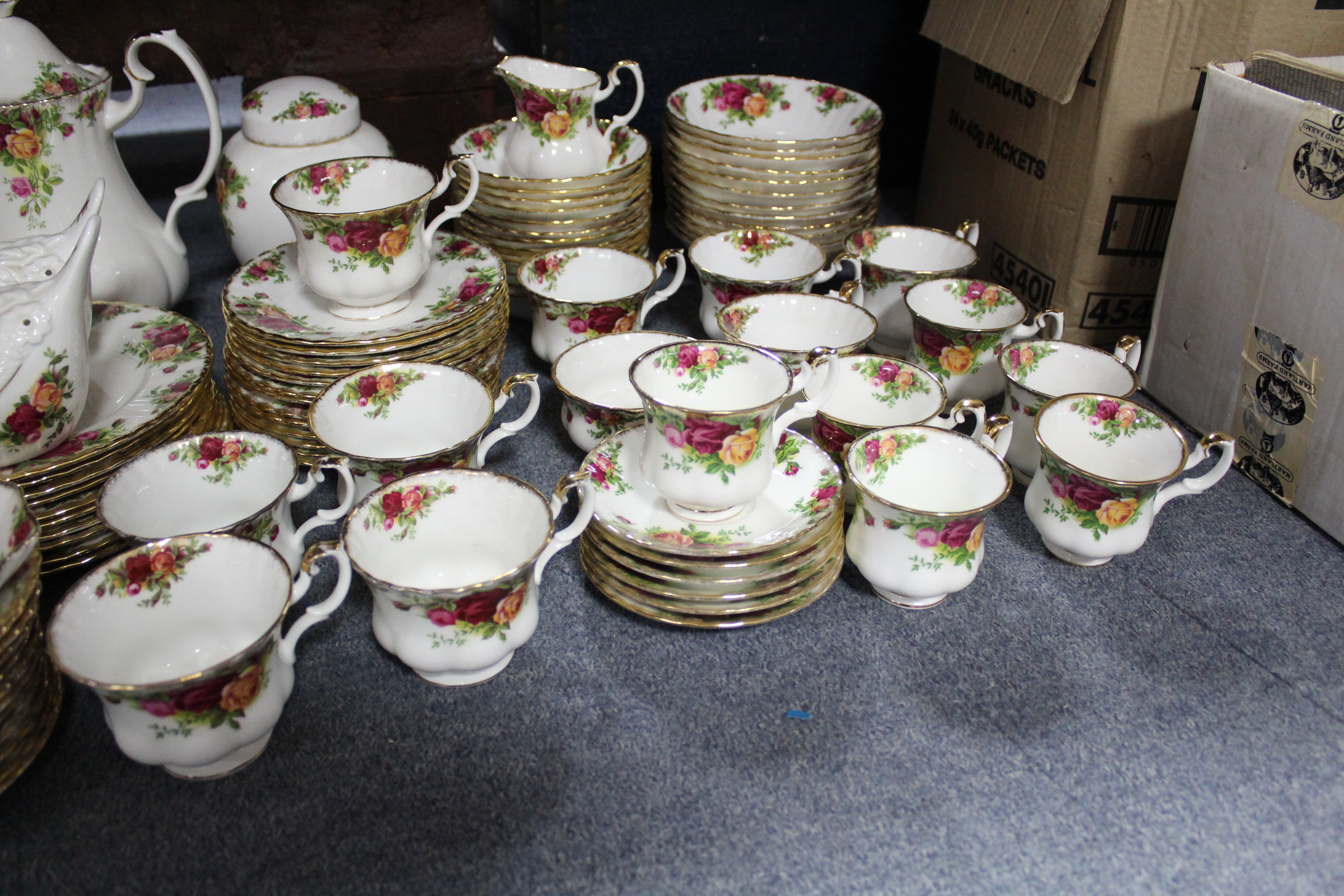 Approximately one hundred items of Royal Albert bone china “Old Country Roses” pattern dinner, - Image 2 of 5