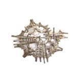 An E & P studio (Norwegian) sterling silver “Lost Wax Casting” brooch.