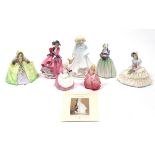 A Royal Doulton limited edition figure “Hope” (HN3061) with certificate; & six various other Royal